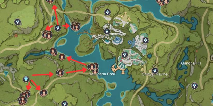 Genshin Impact_ Treasure Hoarder Locations in Yazdaha Pool