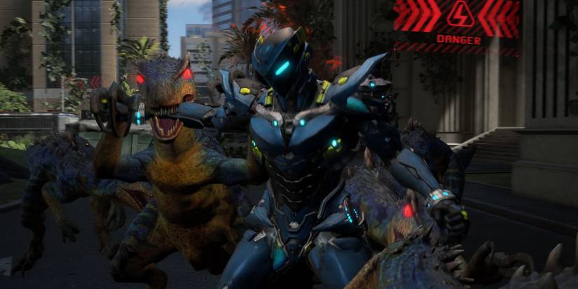 Getting swarmed by raptors in Exoprimal