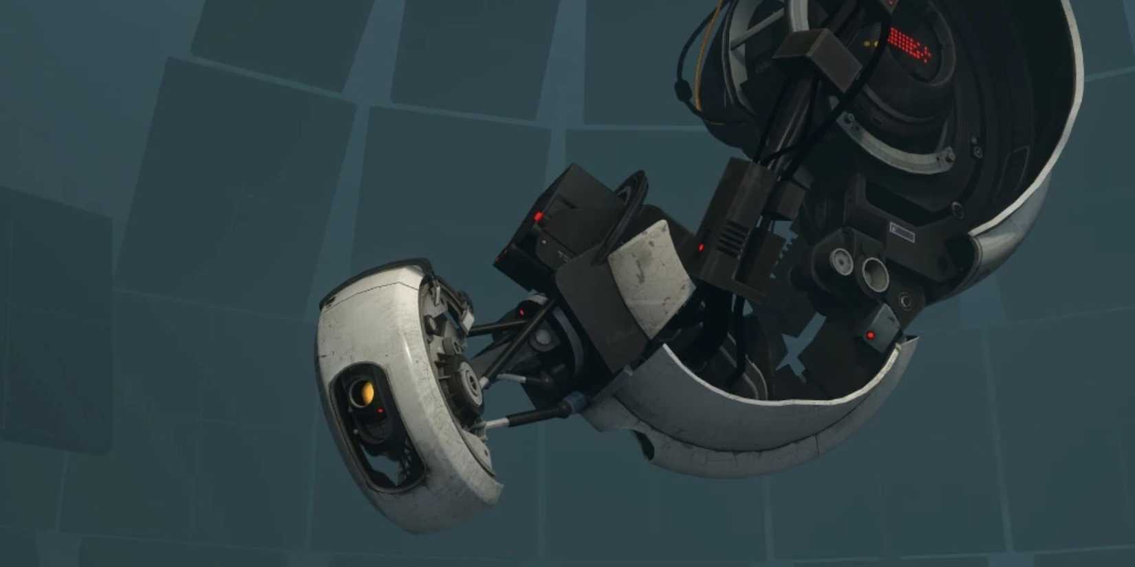 GLaDOS looking at Chell