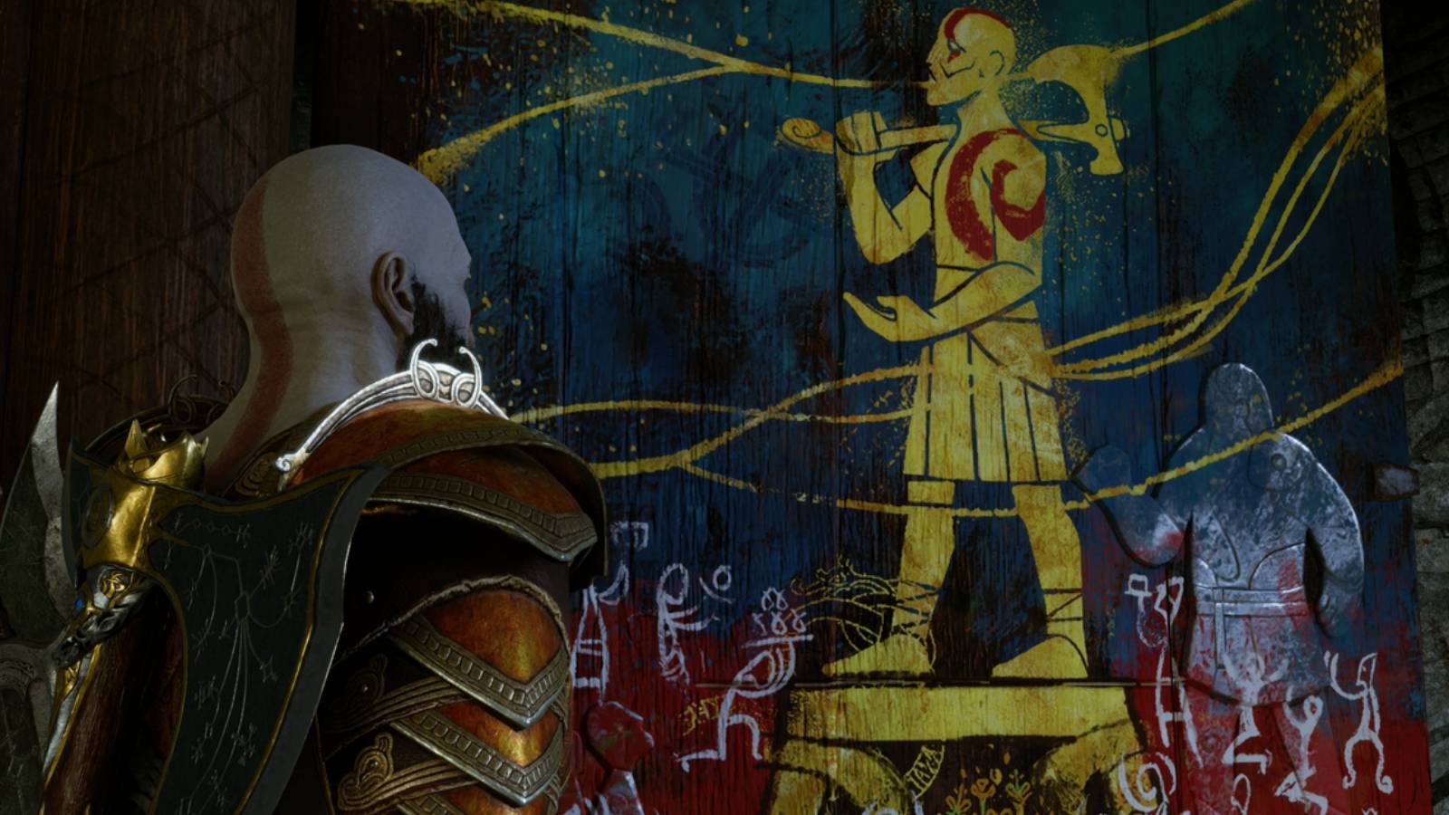 God of War Ragnarok Kratos Mural