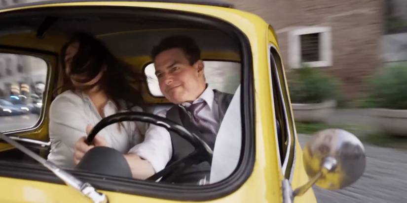 Grace and Ethan driving in Mission Impossible Dead Reckoning Part One