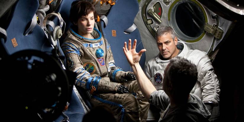 Sandra Bullock and George Clooney in Gravity