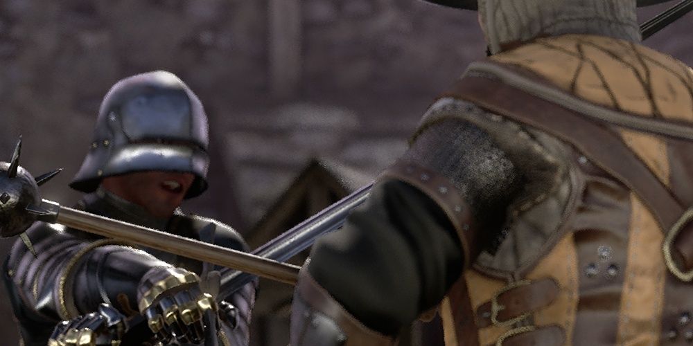 Two Players In A Duel On Mordhau