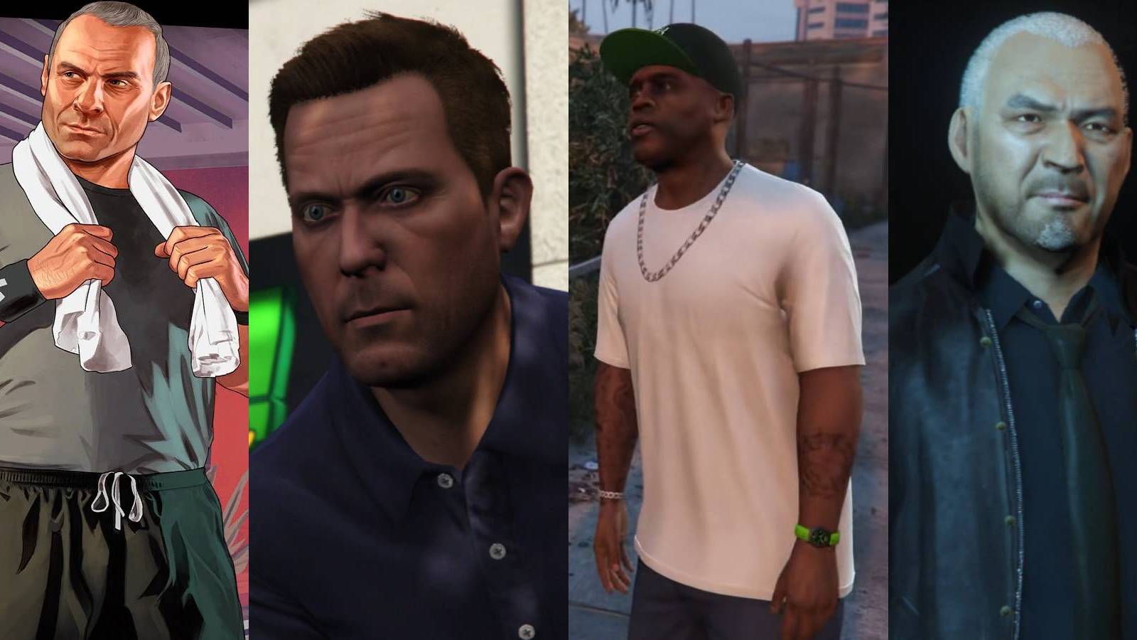 Devin Weston, Steve Haines, Stretch, and Wei Cheng from Grand Theft Auto 5