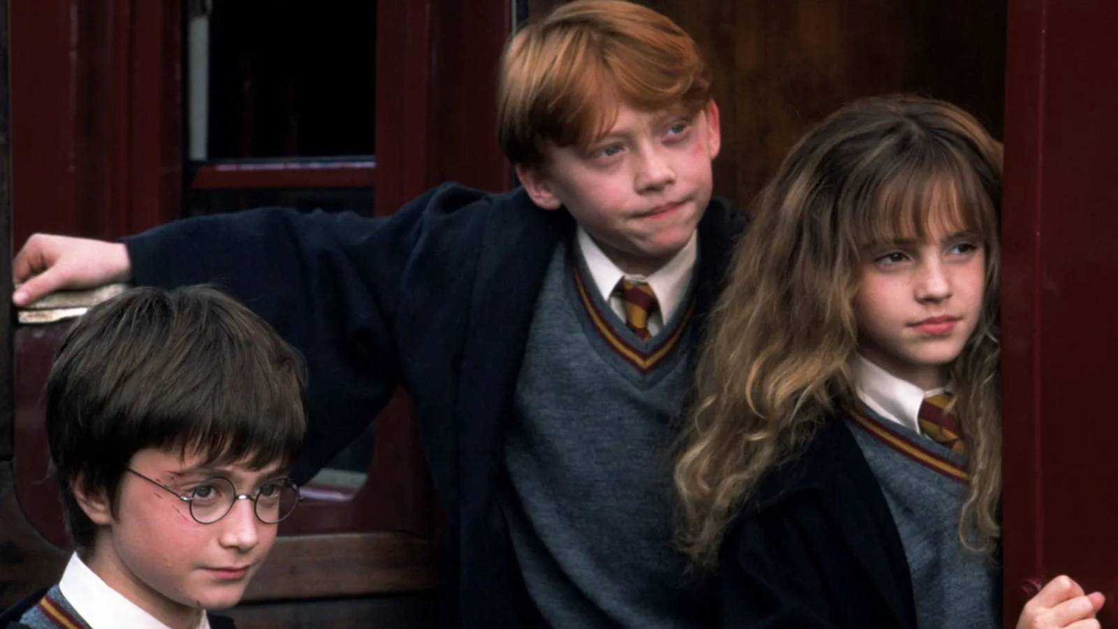 Harry, Ron and Hermione in Harry Potter