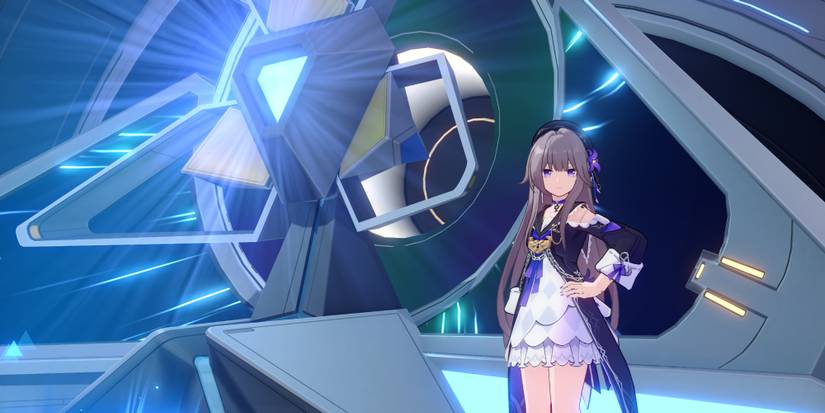 Herta standing next to the Simulated Universe gateway