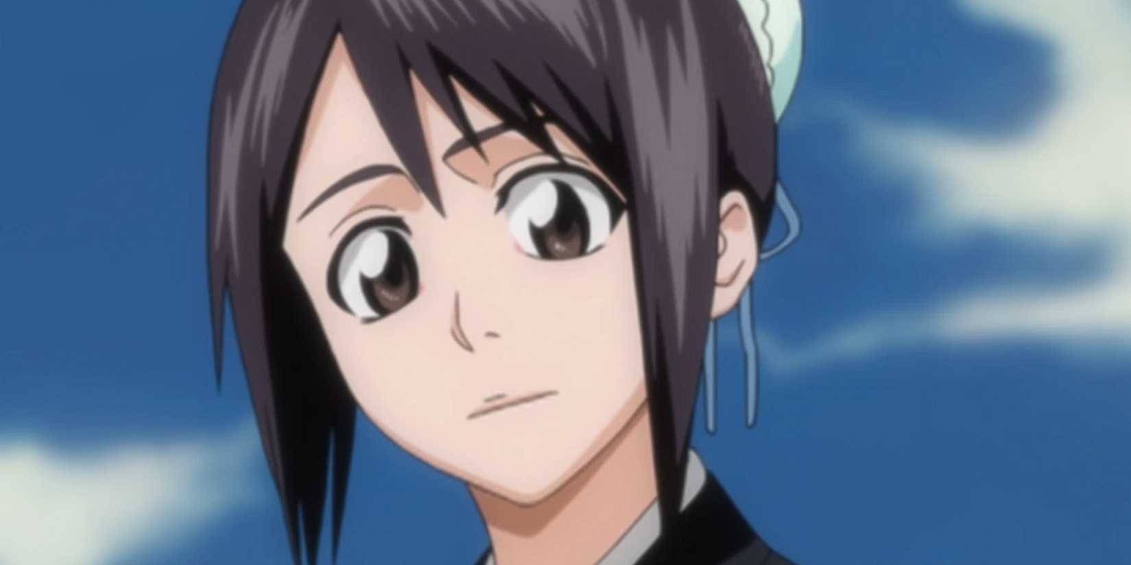 Momo Hinamori giving a happy greeting to Toshiro Hitsugaya in Bleach