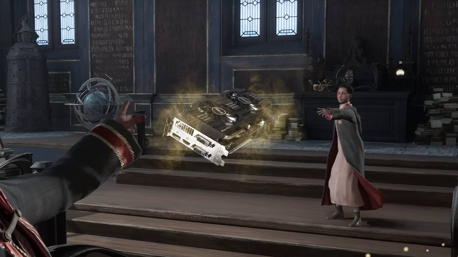 A Hogwarts Legacy player shows how incapable a ten-year-old GPU is at handling the game's graphics.