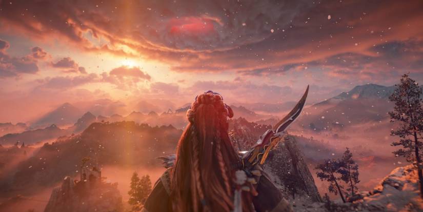 Horizon Forbidden West Sunset