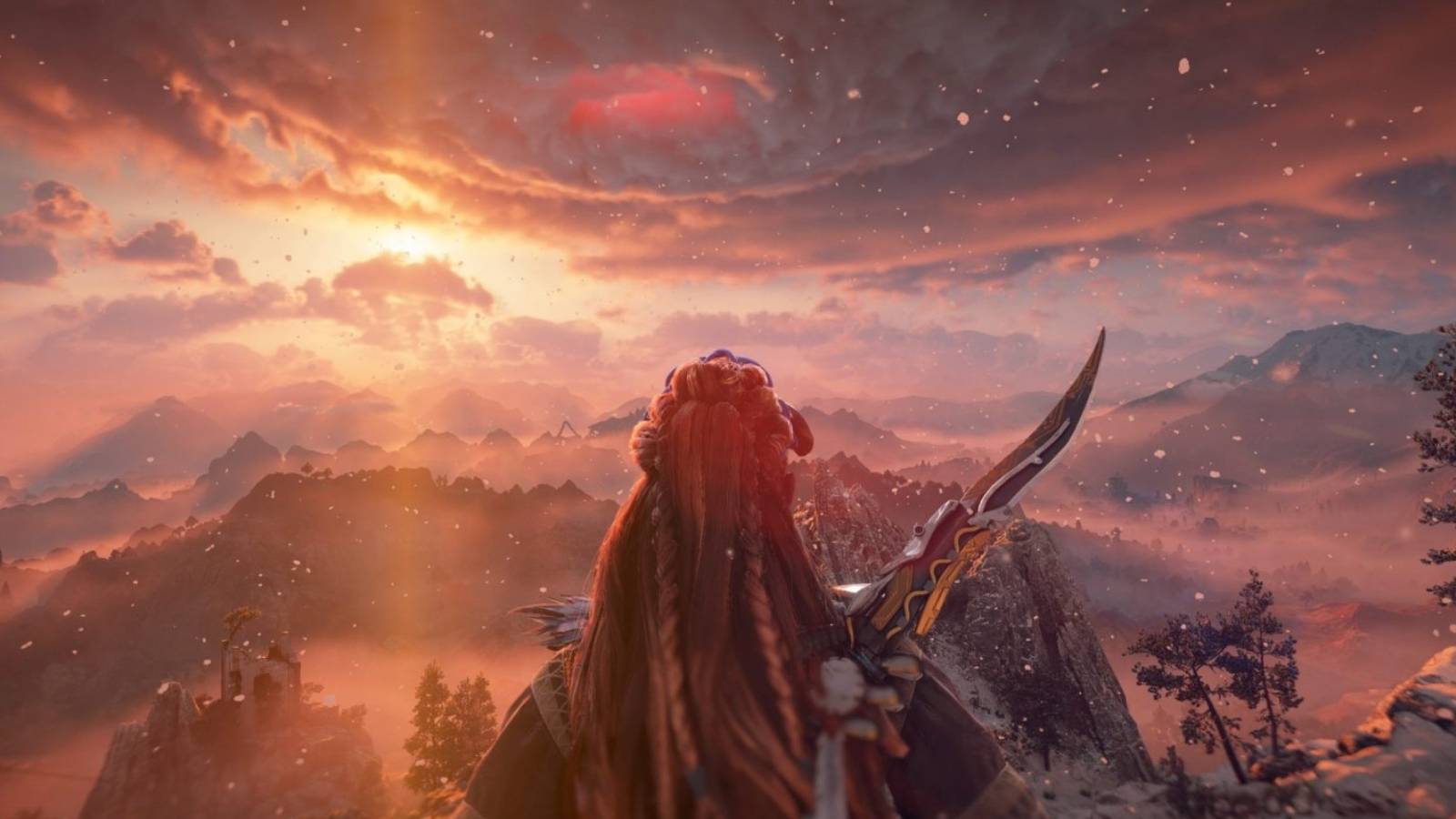 Horizon Forbidden West Sunset