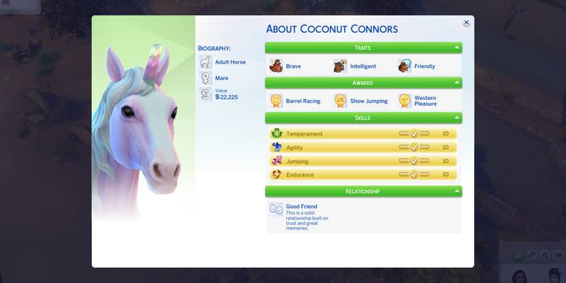 horse skills in the sims 4