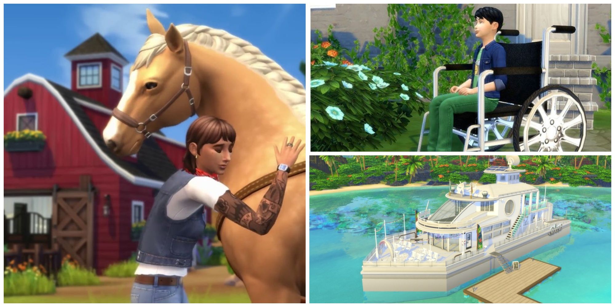 Horses, Wheelchairs and Boats in The Sims 4