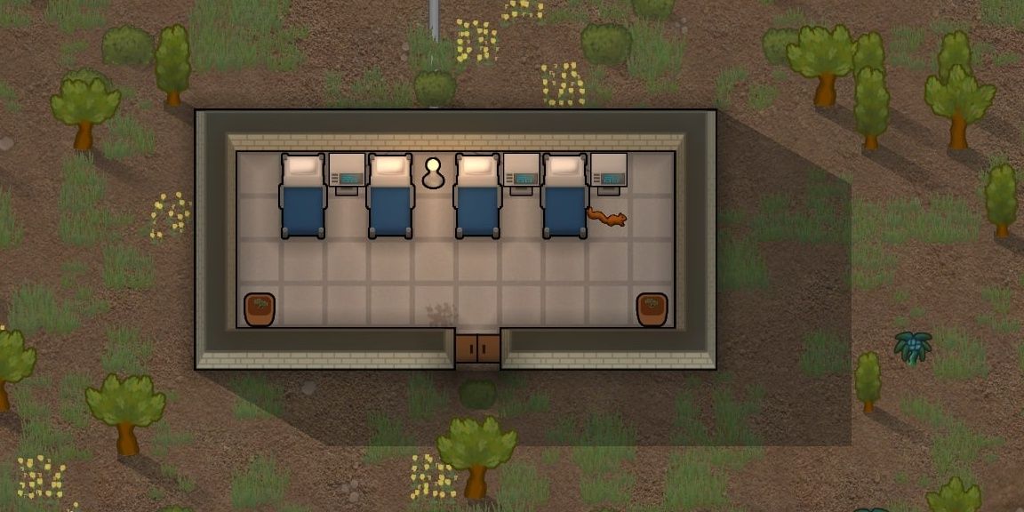 Hospital with hospital beds room