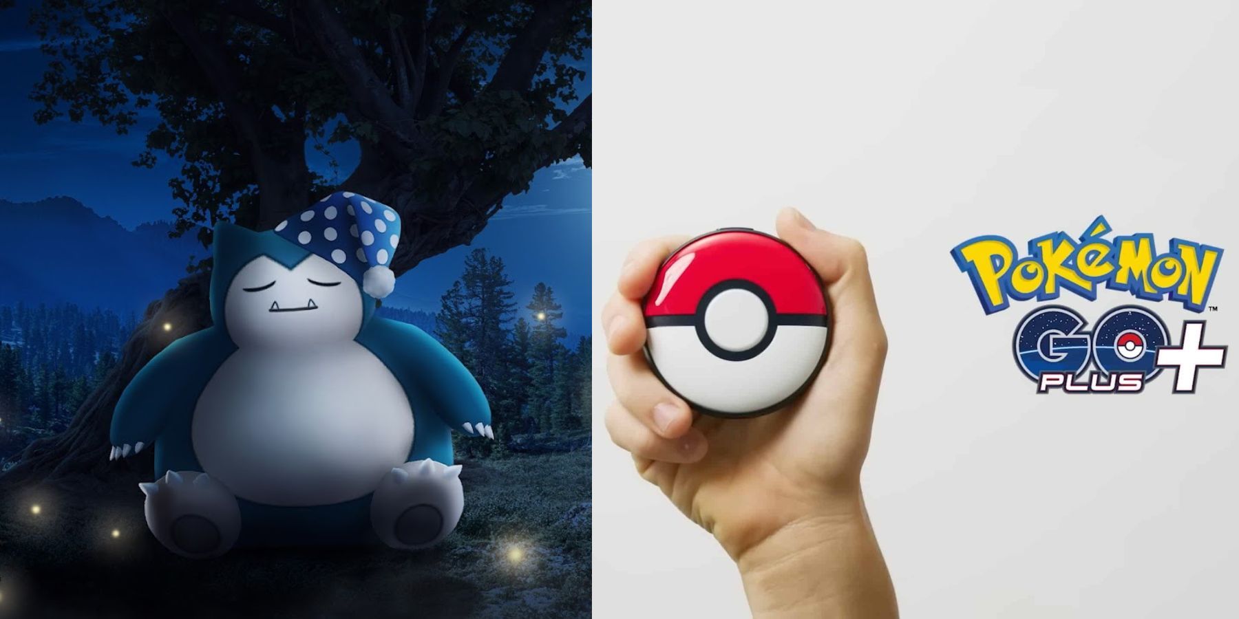 image showing the nightcap snorlax and the pokemon go plus +.