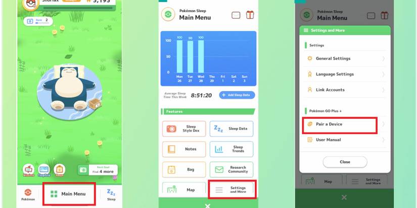 image showing how to connect pokemon go plus + with pokemon sleep.