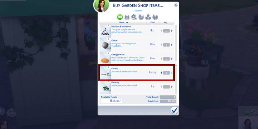how to get orchid in the sims 4
