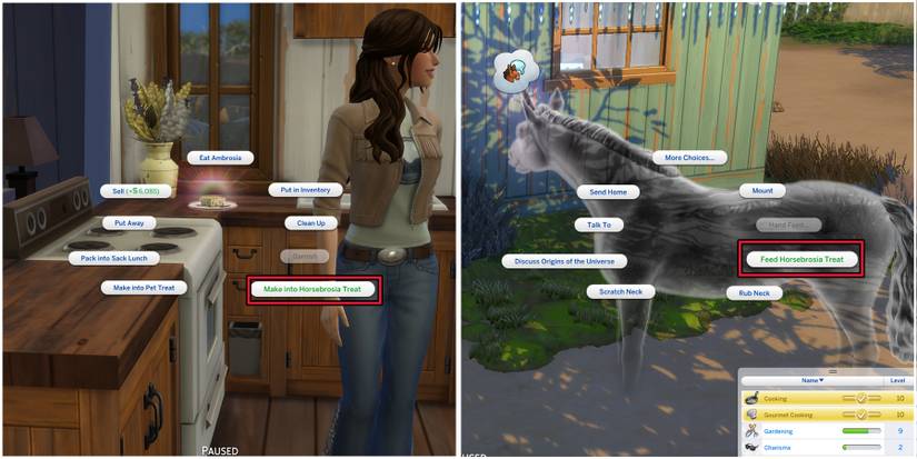 how to make horsebrosia treat in the sims 4
