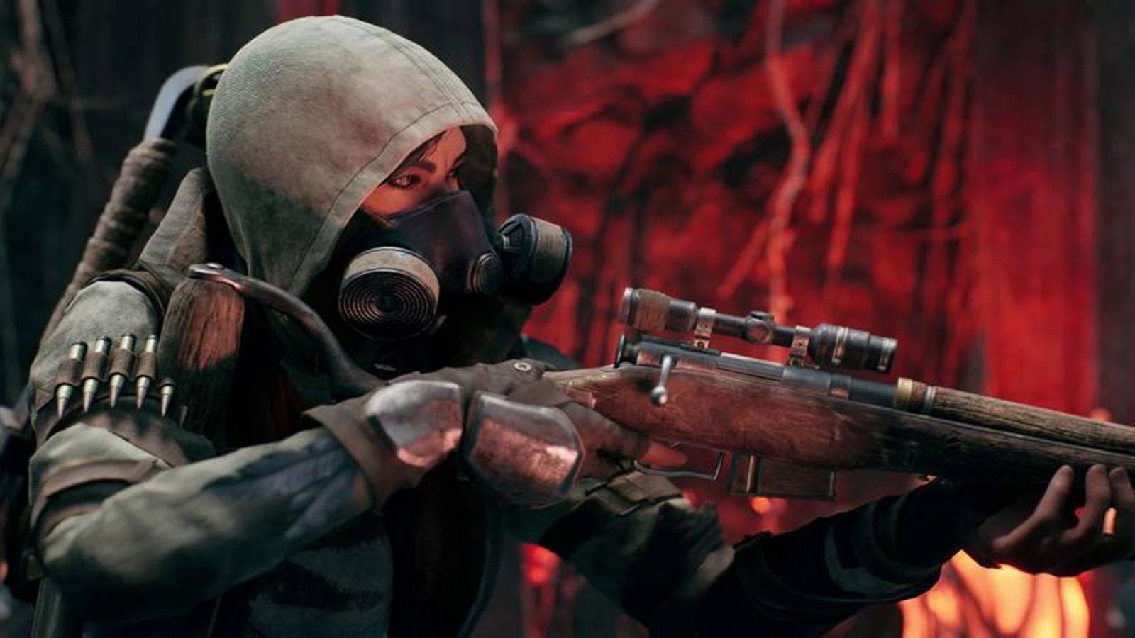 The Hunter Archetype from Remnant 2 holding a rifle