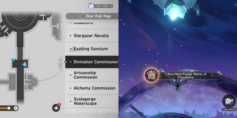 i was here flying matrix of prescience achievement in honkai star rail