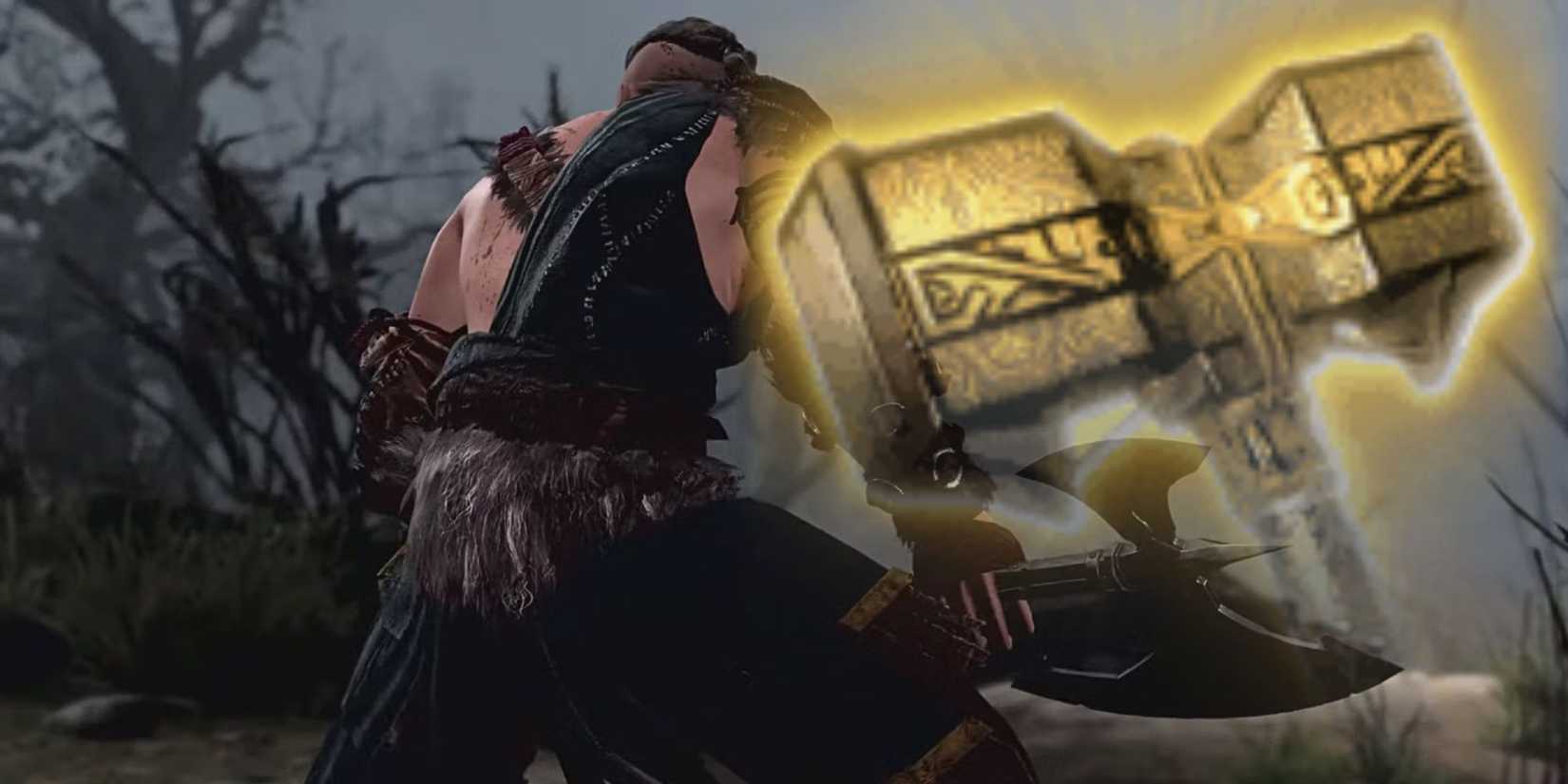 A barbarian and the Intransigent Warhammer in Baldur's Gate 3