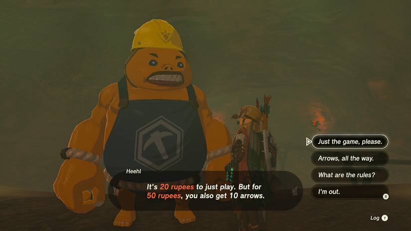 Zelda Tears of the Kingdom_Mine-Cart Land_Quickshot Course