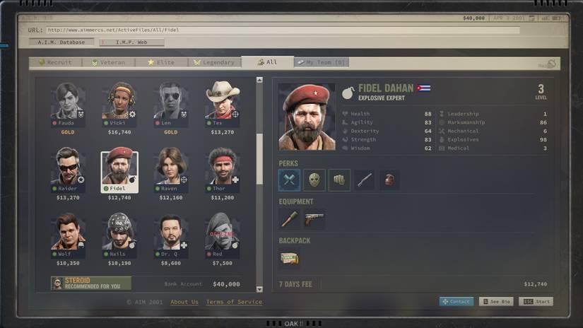 Jagged Alliance 3 Mercenaries Fidel