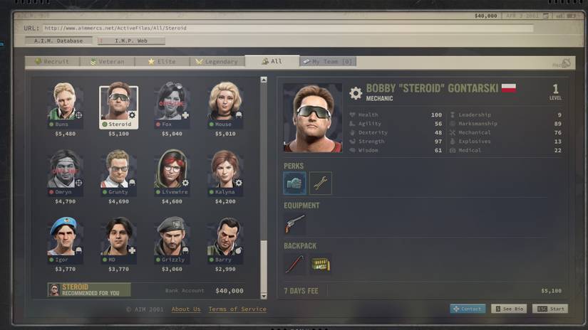 Jagged Alliance 3 Mercenaries Steroid