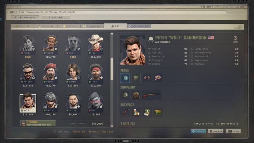 Jagged Alliance 3 Mercenaries Wolf