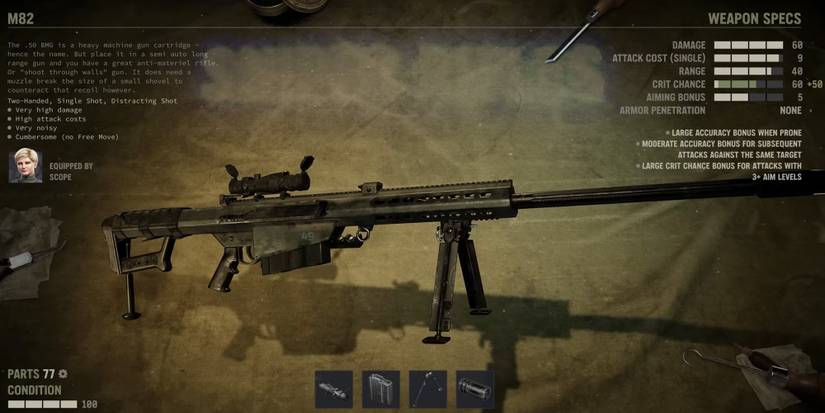 Jagged Alliance 3 Weapons M82 Sniper Rifle