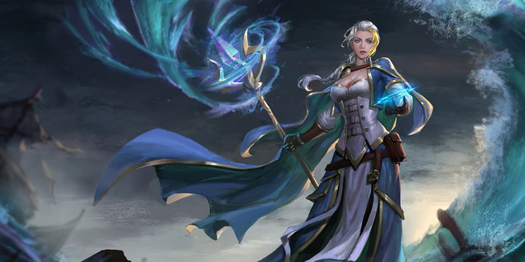 Jaina Proodmore casting an Ice and Arcane spell
