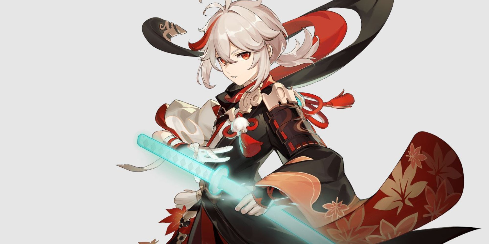 Kazuha holding weapon