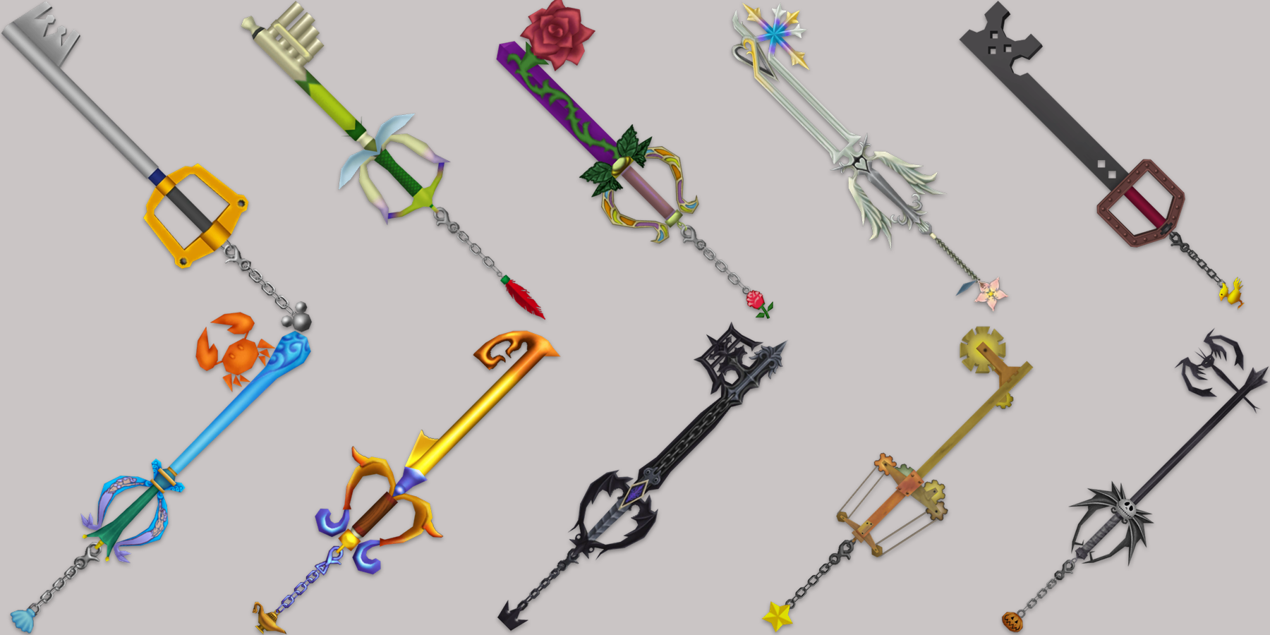 kingdom hearts 1 keyblades oathkeeper, wishing star, pumpkinhead