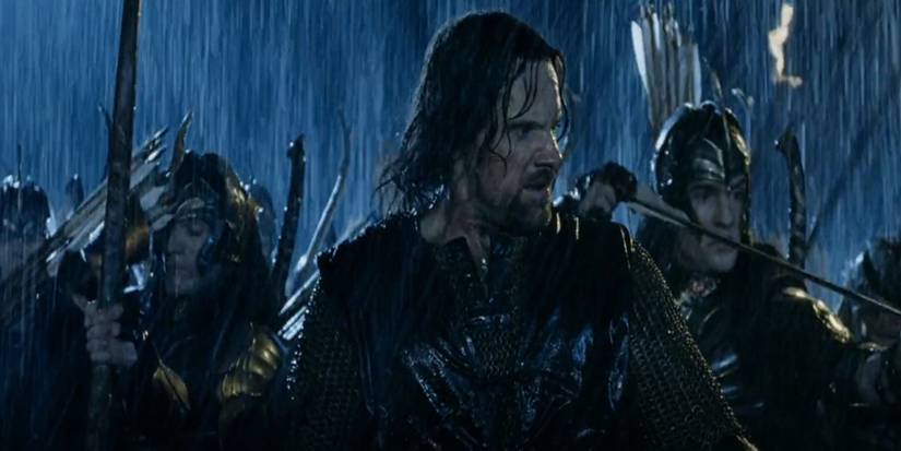 Aragorn On Helm's Deep with Elves