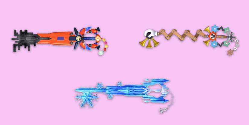 kingdom hearts 3 nano gear crystal snow classic tone keyblades
