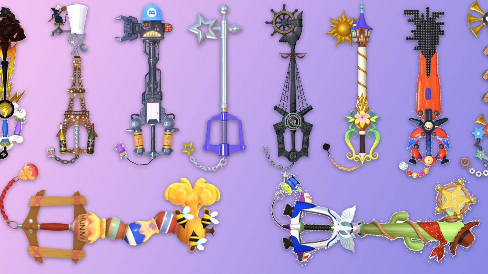 kingdom hearts 3 all keyblades