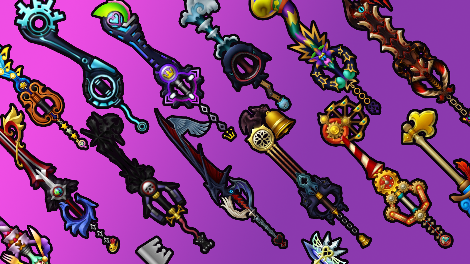 Kingdom Hearts: Dream Drop Distance Keyblades Tier List, image size:1600x900