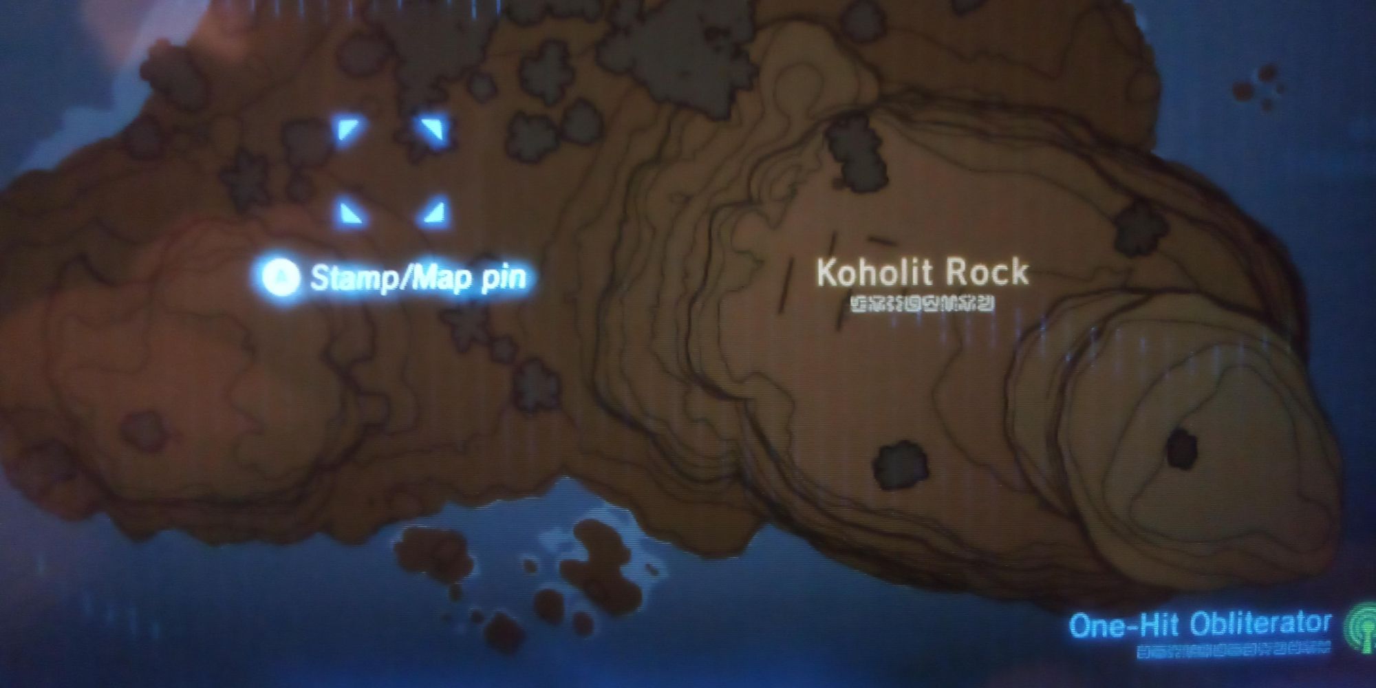 Koholit Rock on the map of Hyrule