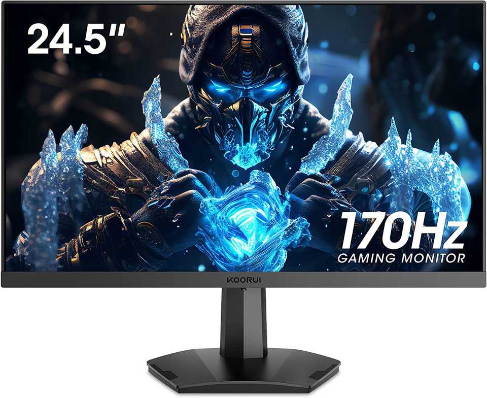 KOORUI 24.5 Inch FHD 170Hz VA Gaming Monitor