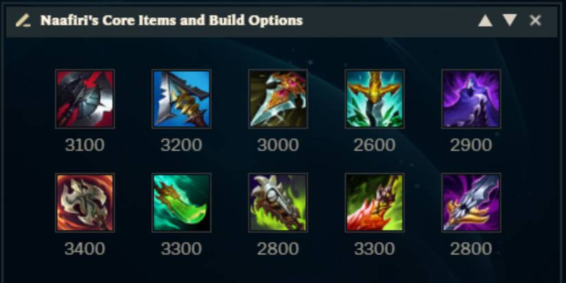 League of Legends Naafiri Core Items