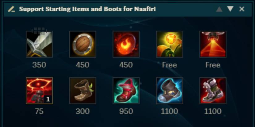 League of Legends Naafiri Starting Items