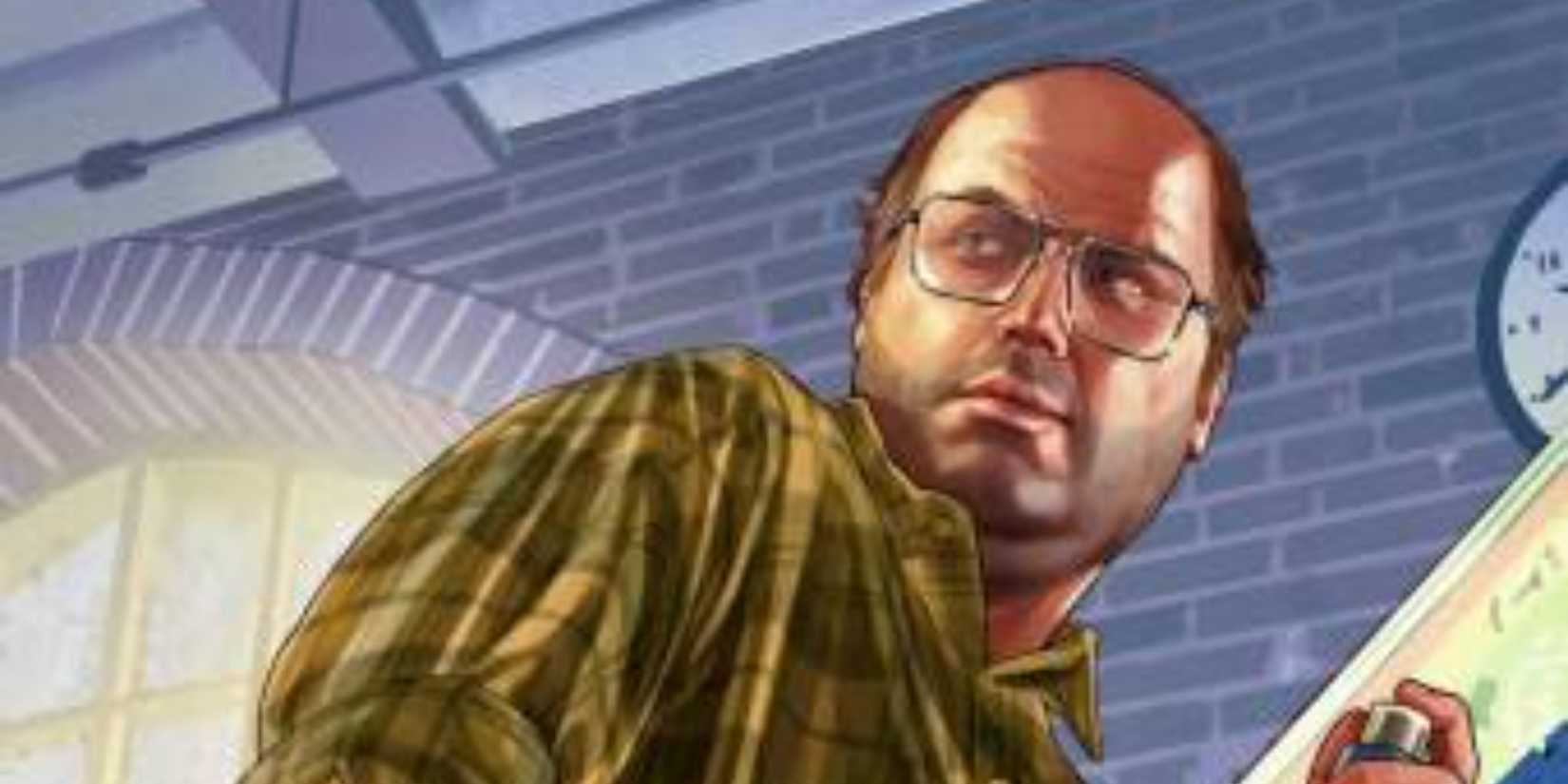 Lester in a checked shirt and glasses