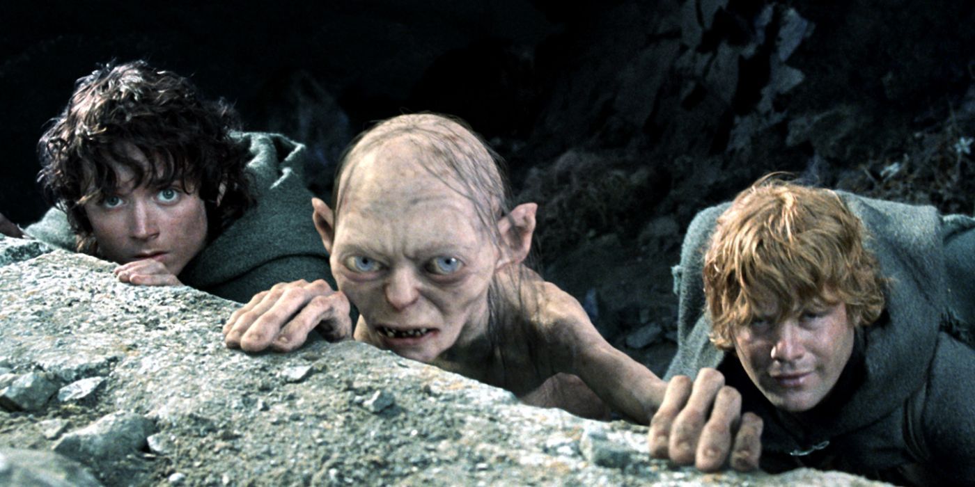 Frodo Gollum and Sam in Lord of the Rings