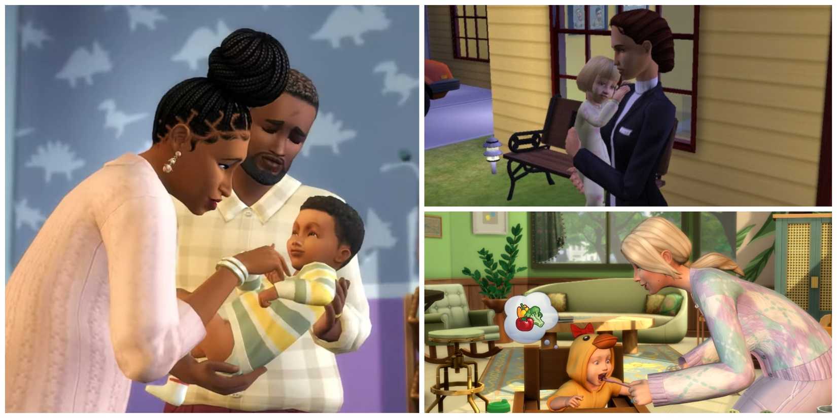 Loving Families and Social Worker in The Sims 2 and 4