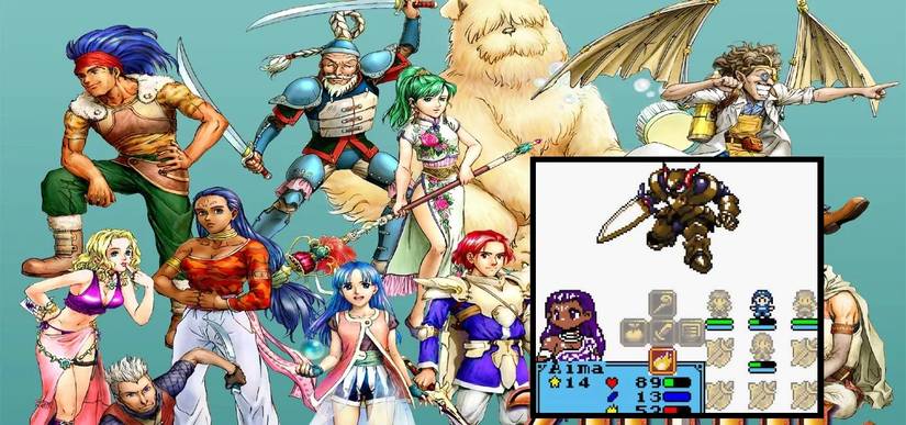 Lufia art with the battle screen