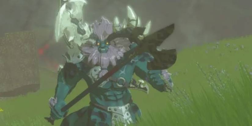 A Blue Lynel in an open field