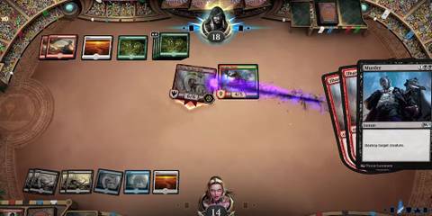 Magic The Gathering Arena player casting murder