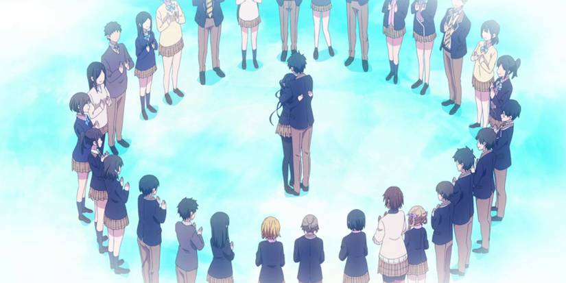 Masamune-kun Revenge R Ep 03 Aki embrace Masamune Imagination