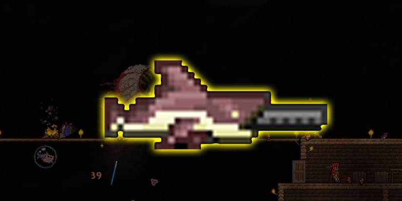 Megashark glowing asset up close in Terraria