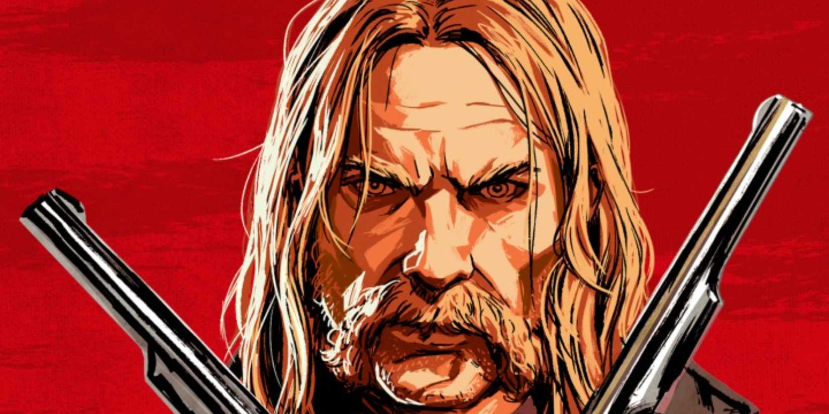 Micah Bell com duas pistolas