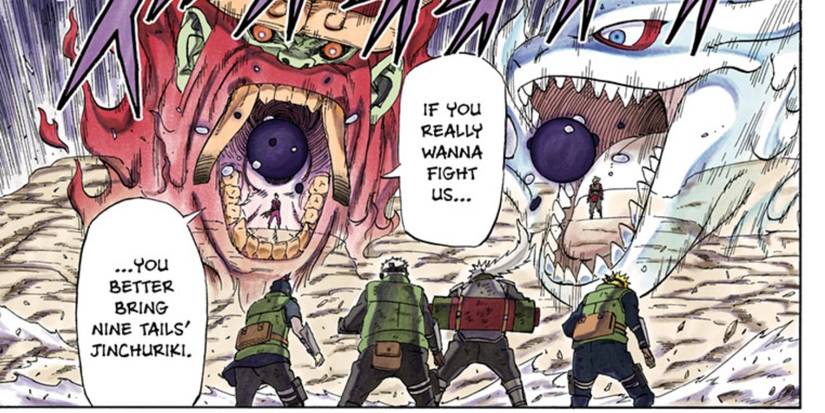 Minato fights the tailed beasts